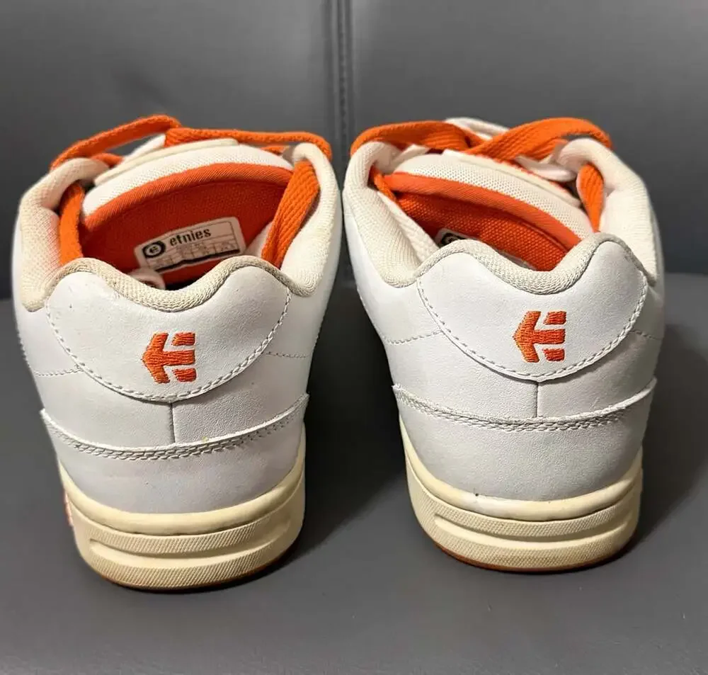 Vintage Y2K Chunky Etnies Patsy W’s Size 8.5 White Orange Skate Shoes Retro